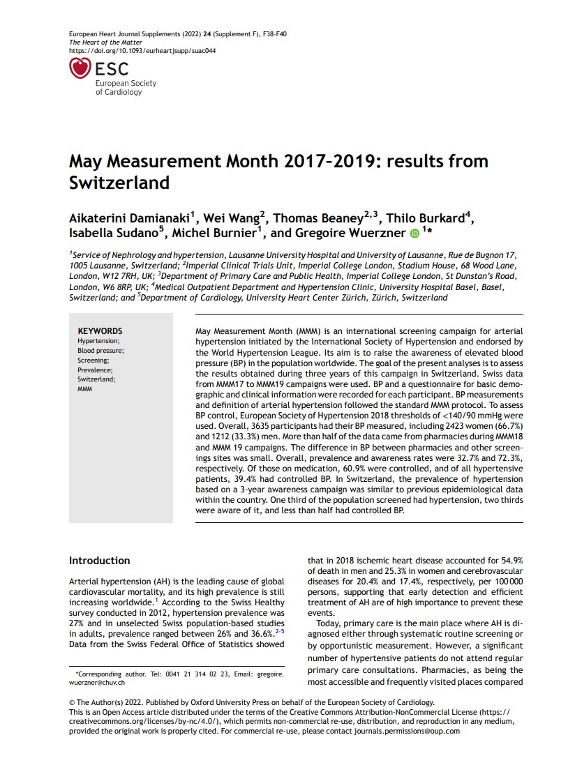 May Measurement Month 2017–2019: results from Switzerland